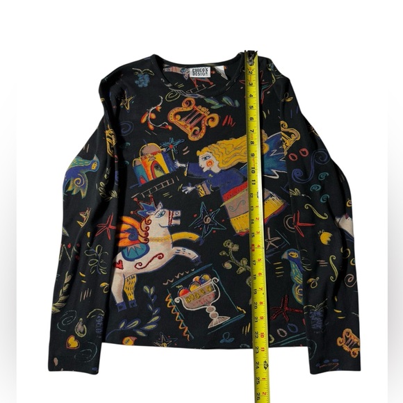 VTG Chicos Long Sleeve Top Women’s Size Small Art To Wear Fairy mythical Y2K - Picture 3 of 8